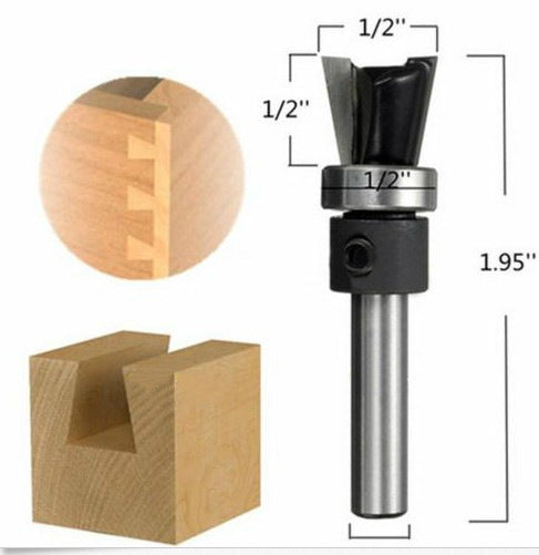 Bearing Copy Type Dovetail Cutter Slot Milling Cutter Woodworking Milling Tool Trimming Machine Cutter Head Engraving Machine Gong Knife Mouth Xun Knife
