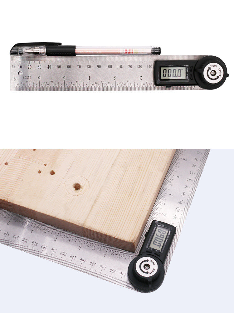 Electronic digital display angle ruler
